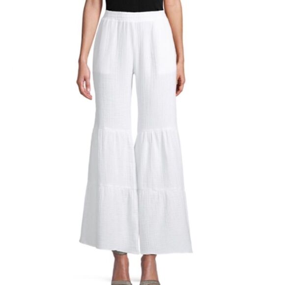 ⭐️NWT MSRP $180 SUPPLY & DEMAND Tatum Cotton Wide-Leg Pants White size Small - Picture 2 of 11